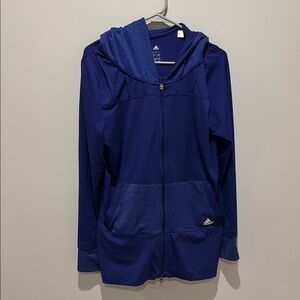 Adidas Blue Full-Zip Hoodie